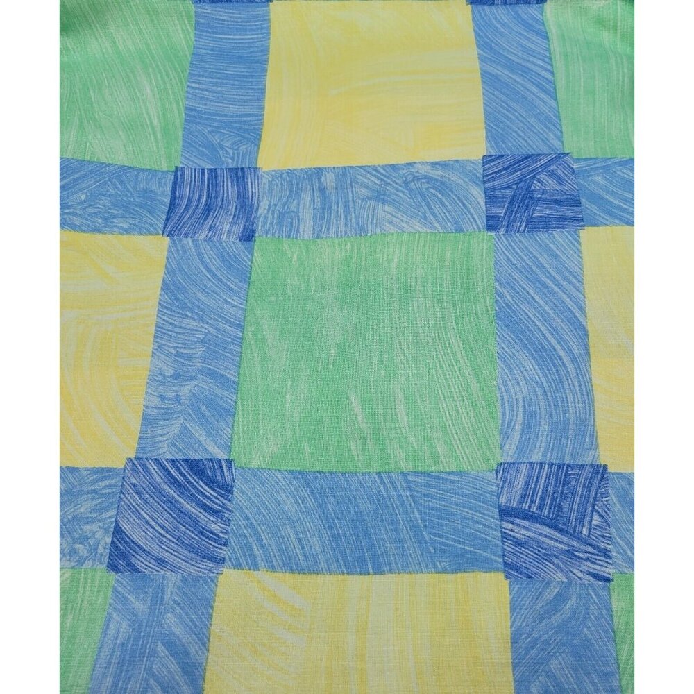 Plaid Bloomcraft Screen Print Cotton Fabric Quilting Sewing 5 Yards 54" Wide